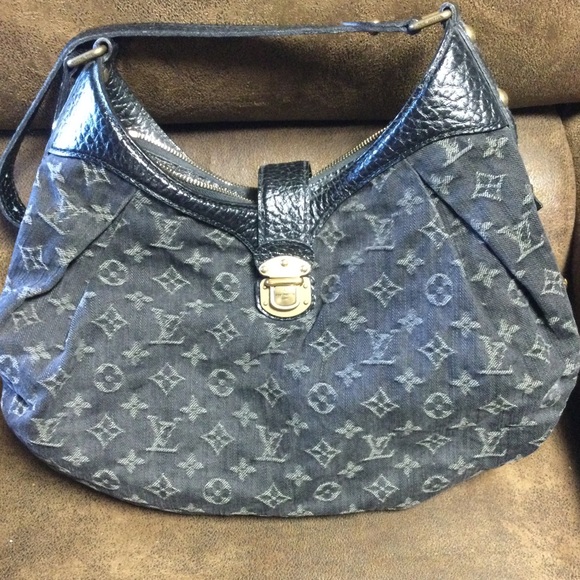 Louis Vuitton Handbags - Louis Vuitton Black Epi Leather Denim Hobo Bag
